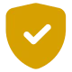Security icon with check mark